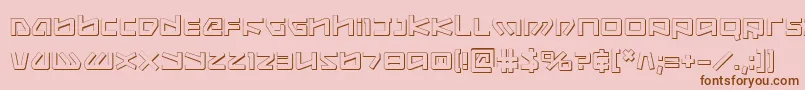 フォントKobold ffy – ピンクの背景に茶色のフォント