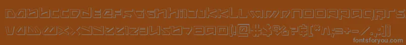 Kobold ffy-fontti – harmaat kirjasimet ruskealla taustalla