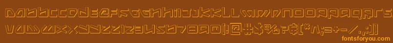 Kobold ffy-Schriftart – Orangefarbene Schriften auf braunem Hintergrund