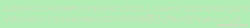 フォントKobold ffy – 緑の背景にピンクのフォント