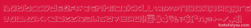 フォントKobold ffy – 赤い背景にピンクのフォント