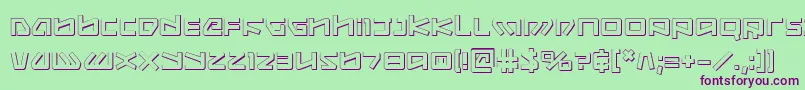 フォントKobold ffy – 緑の背景に紫のフォント