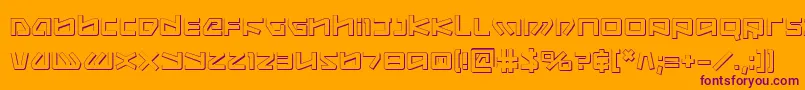 Kobold ffy-Schriftart – Violette Schriften auf orangefarbenem Hintergrund