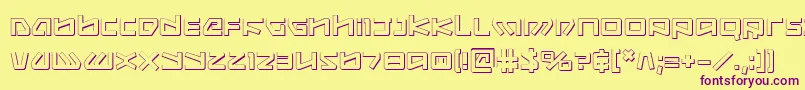 Kobold ffy-fontti – violetit fontit keltaisella taustalla