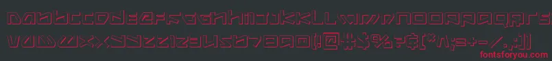 フォントKobold ffy – 黒い背景に赤い文字