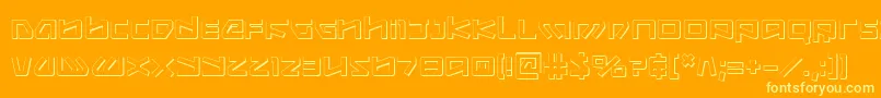 フォントKobold ffy – オレンジの背景に黄色の文字