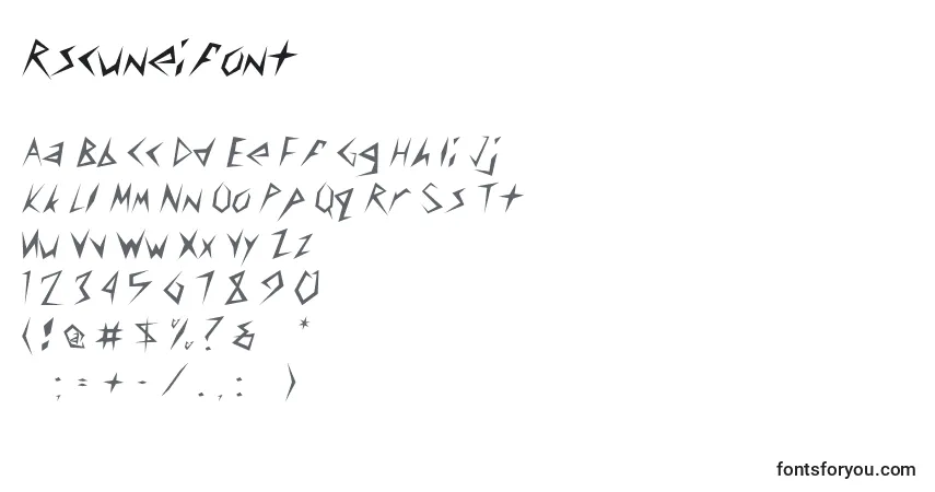 Schriftart Rscuneifont – Alphabet, Zahlen, spezielle Symbole