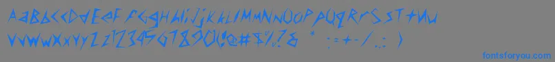 Rscuneifont Font – Blue Fonts on Gray Background