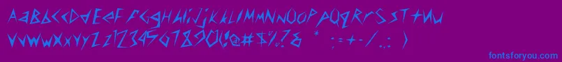 Шрифт Rscuneifont – синие шрифты на фиолетовом фоне