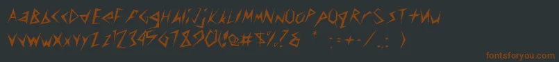 Rscuneifont Font – Brown Fonts on Black Background