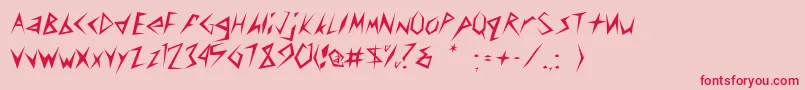 Rscuneifont Font – Red Fonts on Pink Background