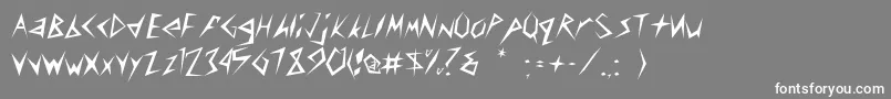 フォントRscuneifont – 灰色の背景に白い文字