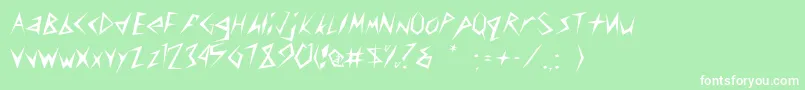 フォントRscuneifont – 緑の背景に白い文字