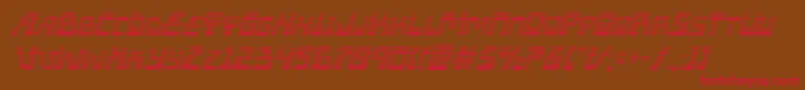 Xpedgradital-Schriftart – Rote Schriften auf braunem Hintergrund