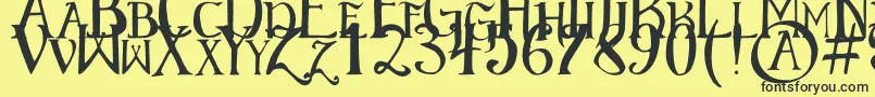 ElementaryGothic Font – Black Fonts on Yellow Background