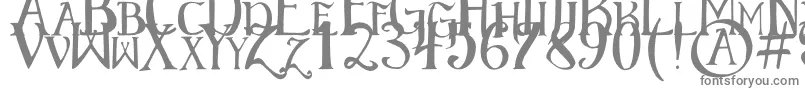 フォントElementaryGothic – 白い背景に灰色の文字