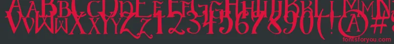 ElementaryGothic Font – Red Fonts on Black Background