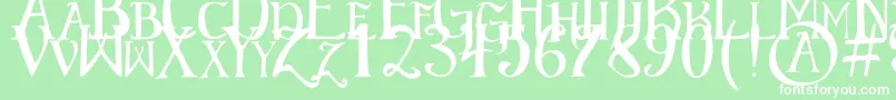 ElementaryGothic Font – White Fonts on Green Background