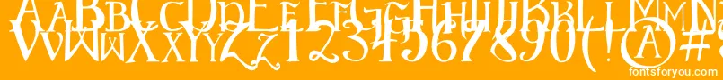 ElementaryGothic Font – White Fonts on Orange Background