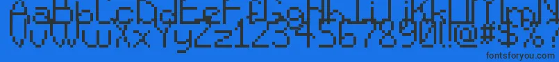 Шрифт SpriteComic – чёрные шрифты на синем фоне