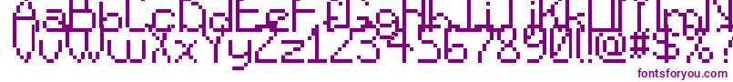 Czcionka SpriteComic – fioletowe czcionki