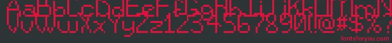 SpriteComic Font – Red Fonts on Black Background