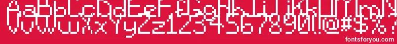 フォントSpriteComic – 赤い背景に白い文字