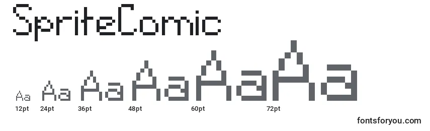 Размеры шрифта SpriteComic