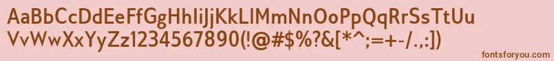 Шрифт GilliusadfBoldcond – коричневые шрифты на розовом фоне