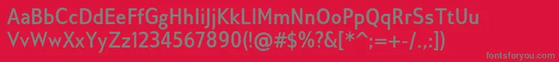GilliusadfBoldcond Font – Gray Fonts on Red Background