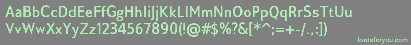 GilliusadfBoldcond-fontti – vihreät fontit harmaalla taustalla