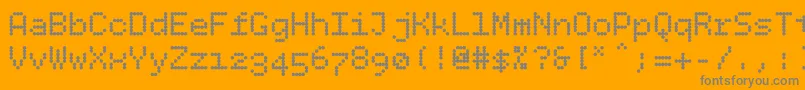 フォントBpdotsbold – オレンジの背景に灰色の文字