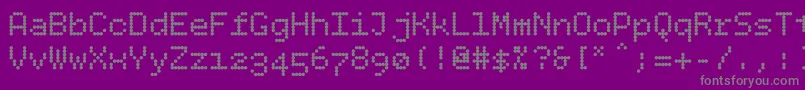 Bpdotsbold Font – Gray Fonts on Purple Background