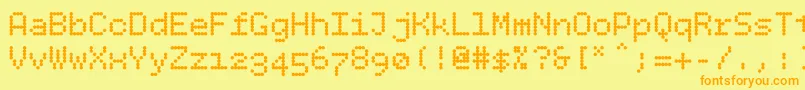 Bpdotsbold Font – Orange Fonts on Yellow Background