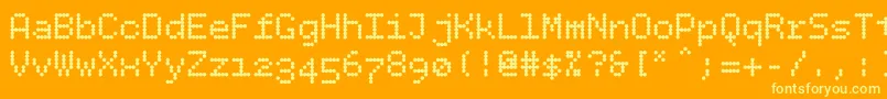 Bpdotsbold Font – Yellow Fonts on Orange Background