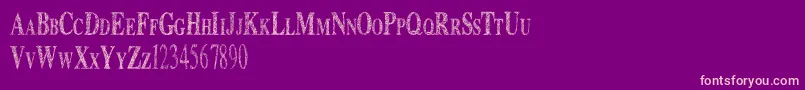 TimeToScribble Font – Pink Fonts on Purple Background