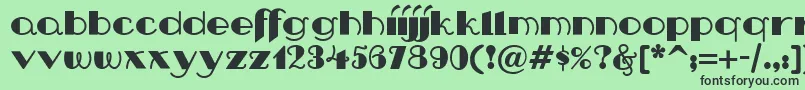 Nip Font – Black Fonts on Green Background