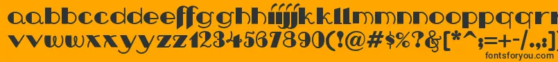 Nip Font – Black Fonts on Orange Background