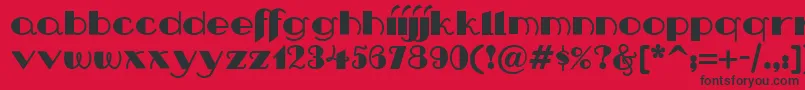 Nip Font – Black Fonts on Red Background