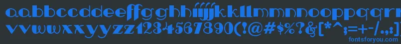 Nip Font – Blue Fonts on Black Background