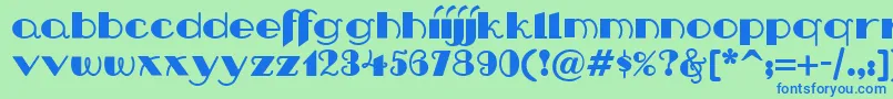 Nip Font – Blue Fonts on Green Background