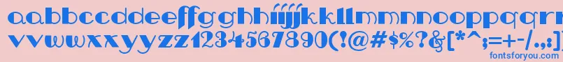 Nip Font – Blue Fonts on Pink Background