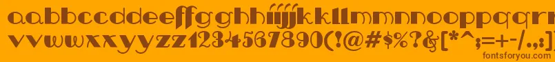Nip Font – Brown Fonts on Orange Background