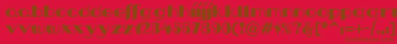 Nip Font – Brown Fonts on Red Background