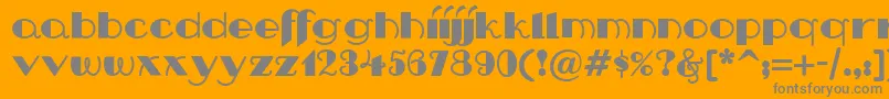 Nip Font – Gray Fonts on Orange Background