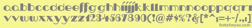 Nip Font – Gray Fonts on Yellow Background
