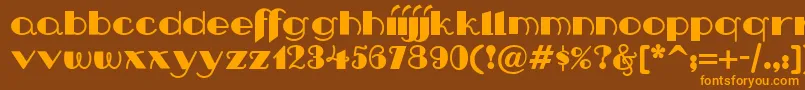 Nip Font – Orange Fonts on Brown Background