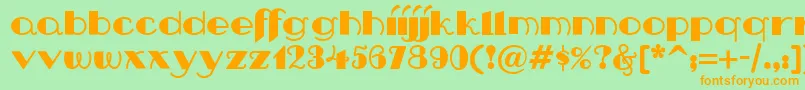 Nip Font – Orange Fonts on Green Background