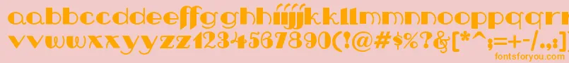 Nip Font – Orange Fonts on Pink Background