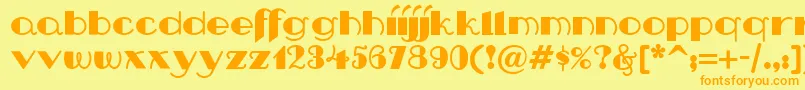 Nip Font – Orange Fonts on Yellow Background